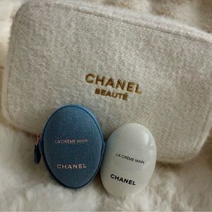 CHANEL La Crème Main with Denim Blue Pouch